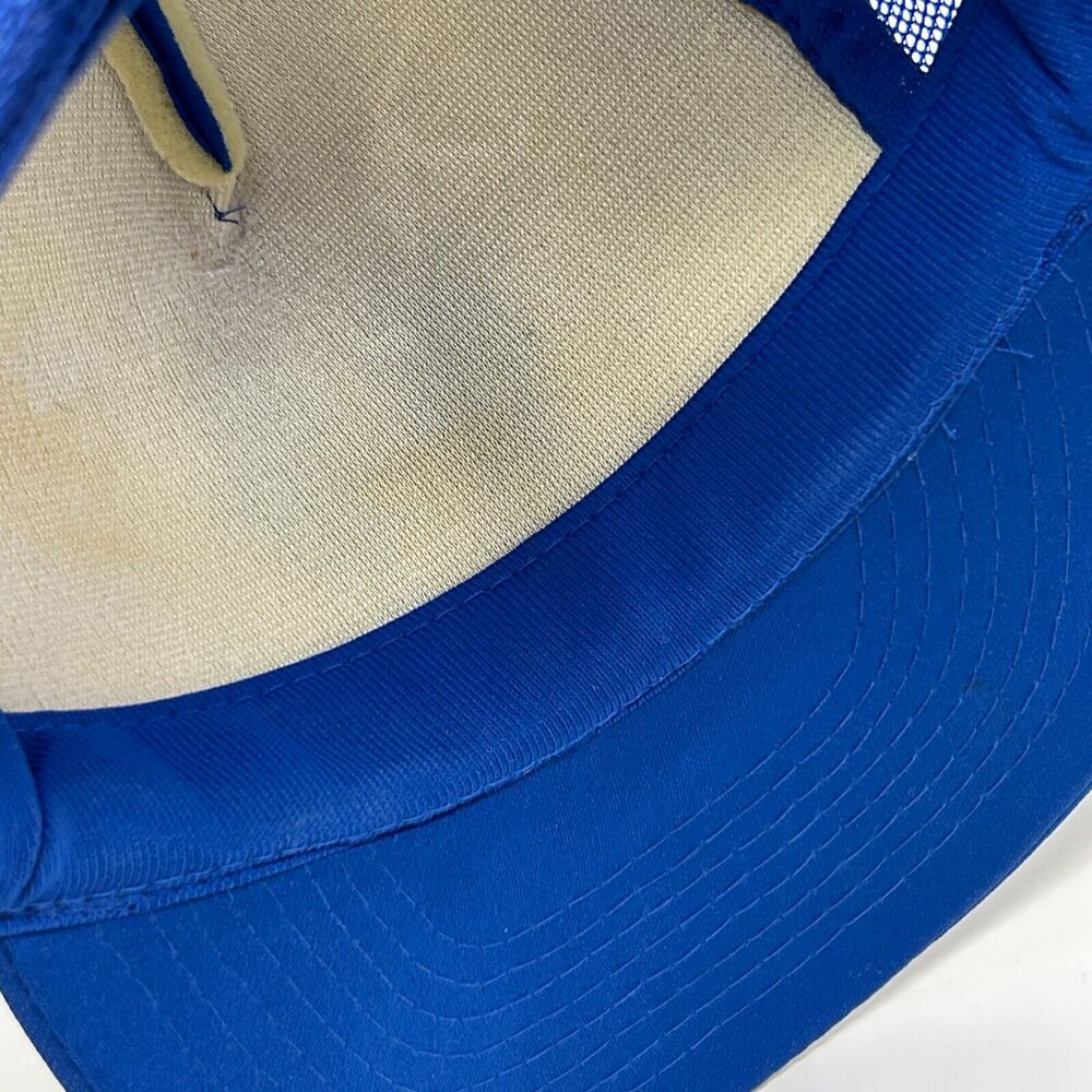 Vintage J & J Temporaries Trucker Hat Baseball Cap Temps Staffing Snapback Blue - Picture 5 of 10